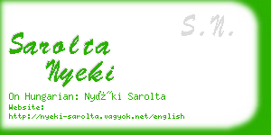 sarolta nyeki business card